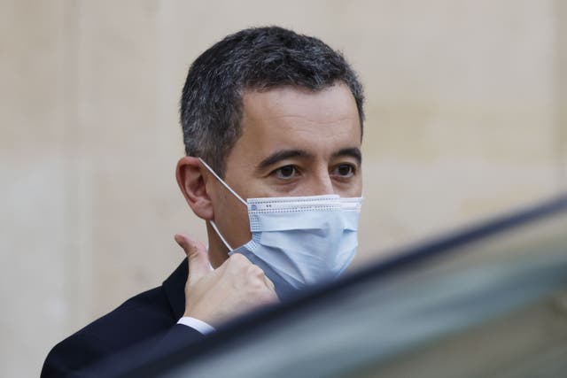 French interior minister Gerald Darmanin pictured in Paris on 2 December, 2020. 