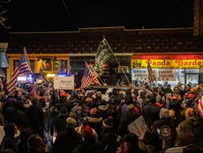 Far-right Proud Boys join Covid protest about bar closure on Staten Island