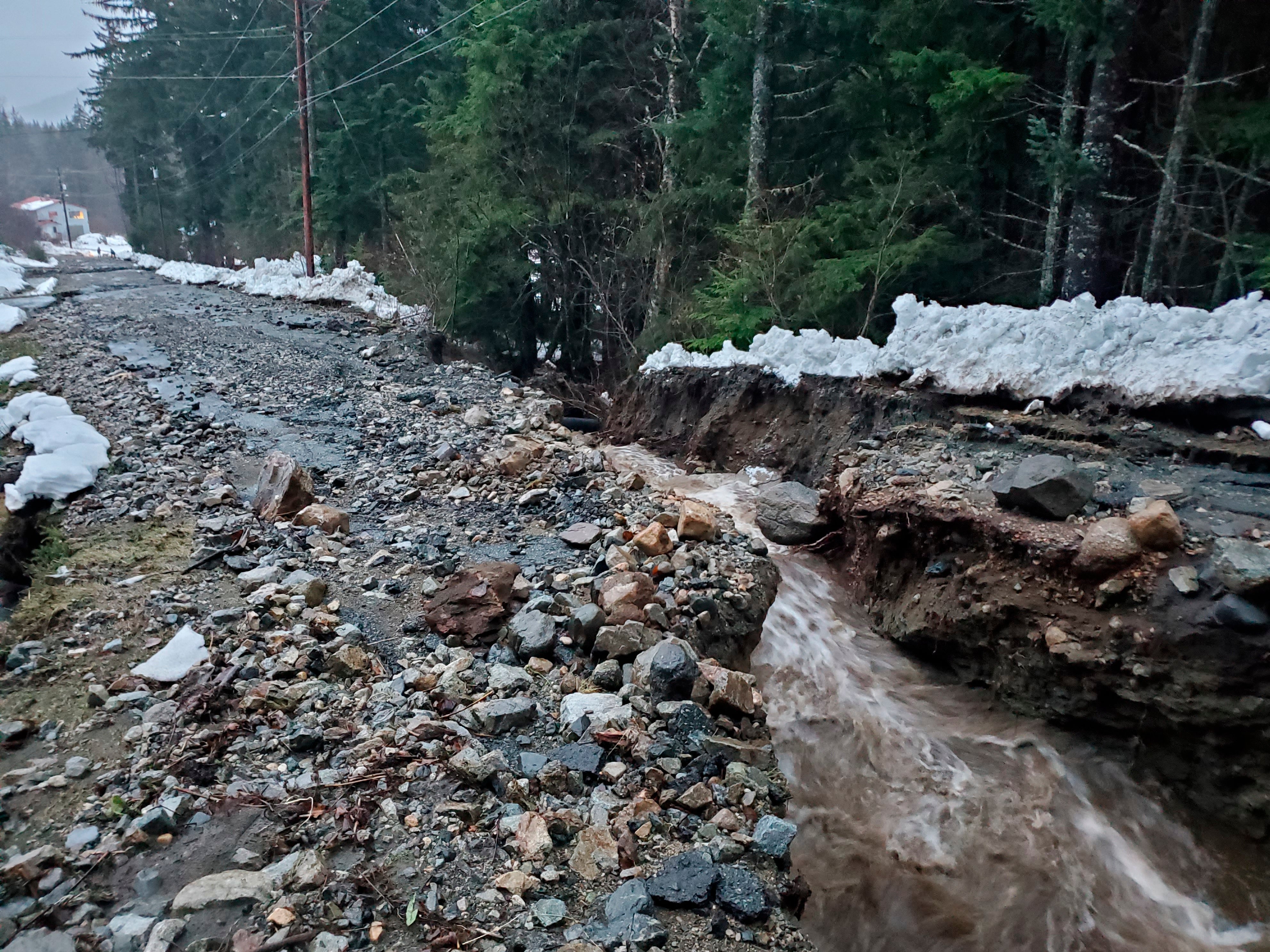 Landslides in Alaska, where six people are reported missing