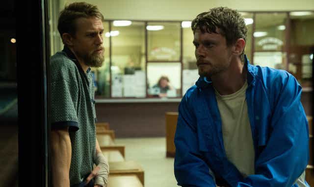 <p>Bruiser losers: Lion Kaminski (Jack O'Connell, left) and his older brother Stan (Charlie Hunnam)</p>