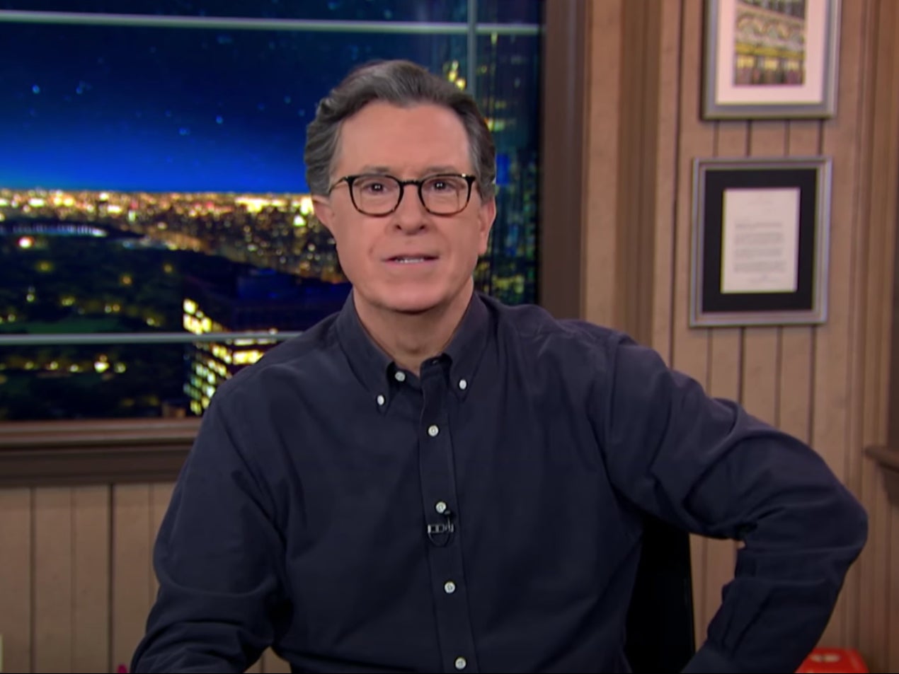 Stephen Colbert on his late show