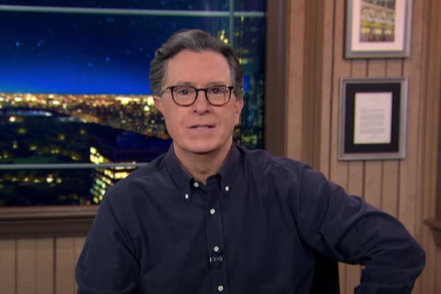 Stephen Colbert on his late show
