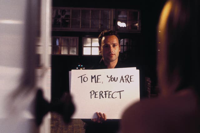 The infamous ‘cue card’ scene in Love Actually