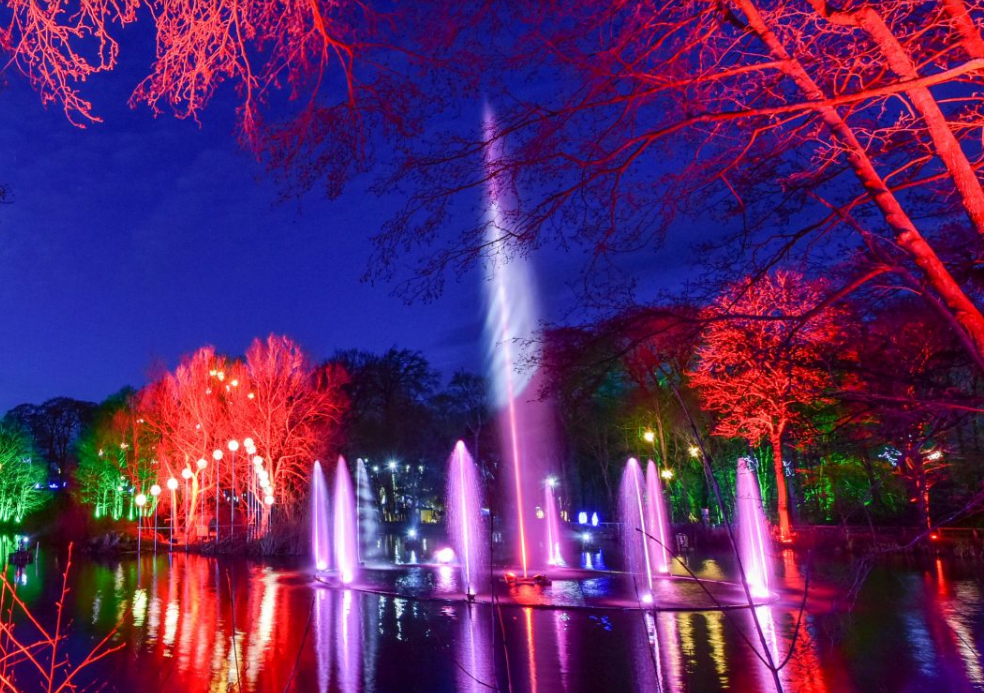 Stockeld Park is lit up for winter