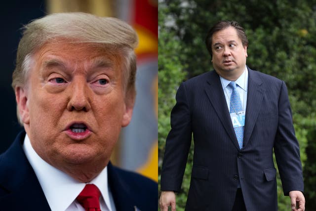 <p>Kellyanne Conway’s husband George Conway urged ‘deranged’ Donald Trump to stop soothing his ego as Covid deaths hit record highs</p>