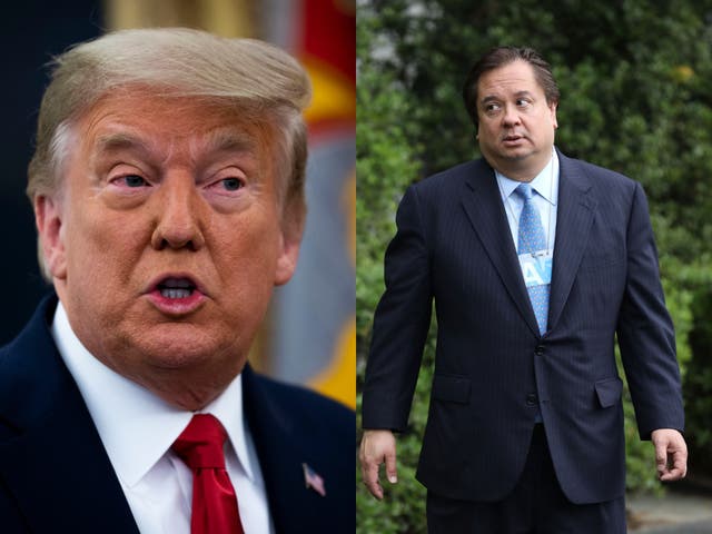 <p>Kellyanne Conway’s husband George Conway urged ‘deranged’ Donald Trump to stop soothing his ego as Covid deaths hit record highs</p>
