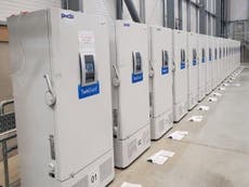 First pictures of vaccine freezers before distribution next week