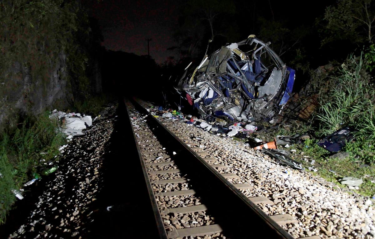 At least 18 dead after bus plunges off highway in Brazil and lands on train tracks