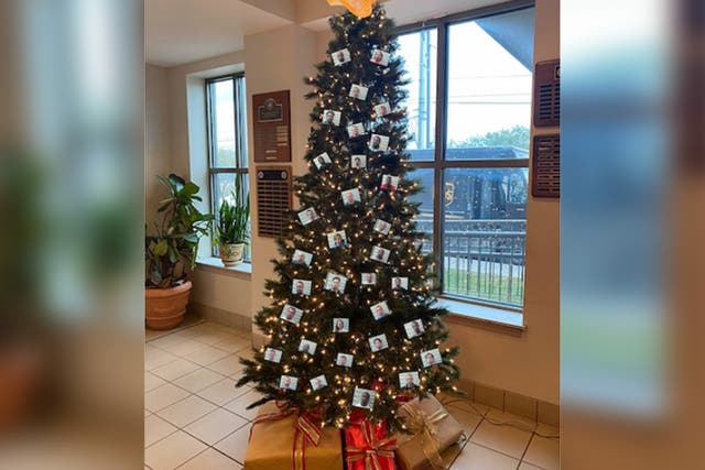 The tree posted to Facebook by the sheriff’s department on Thursday 3 December 2020
