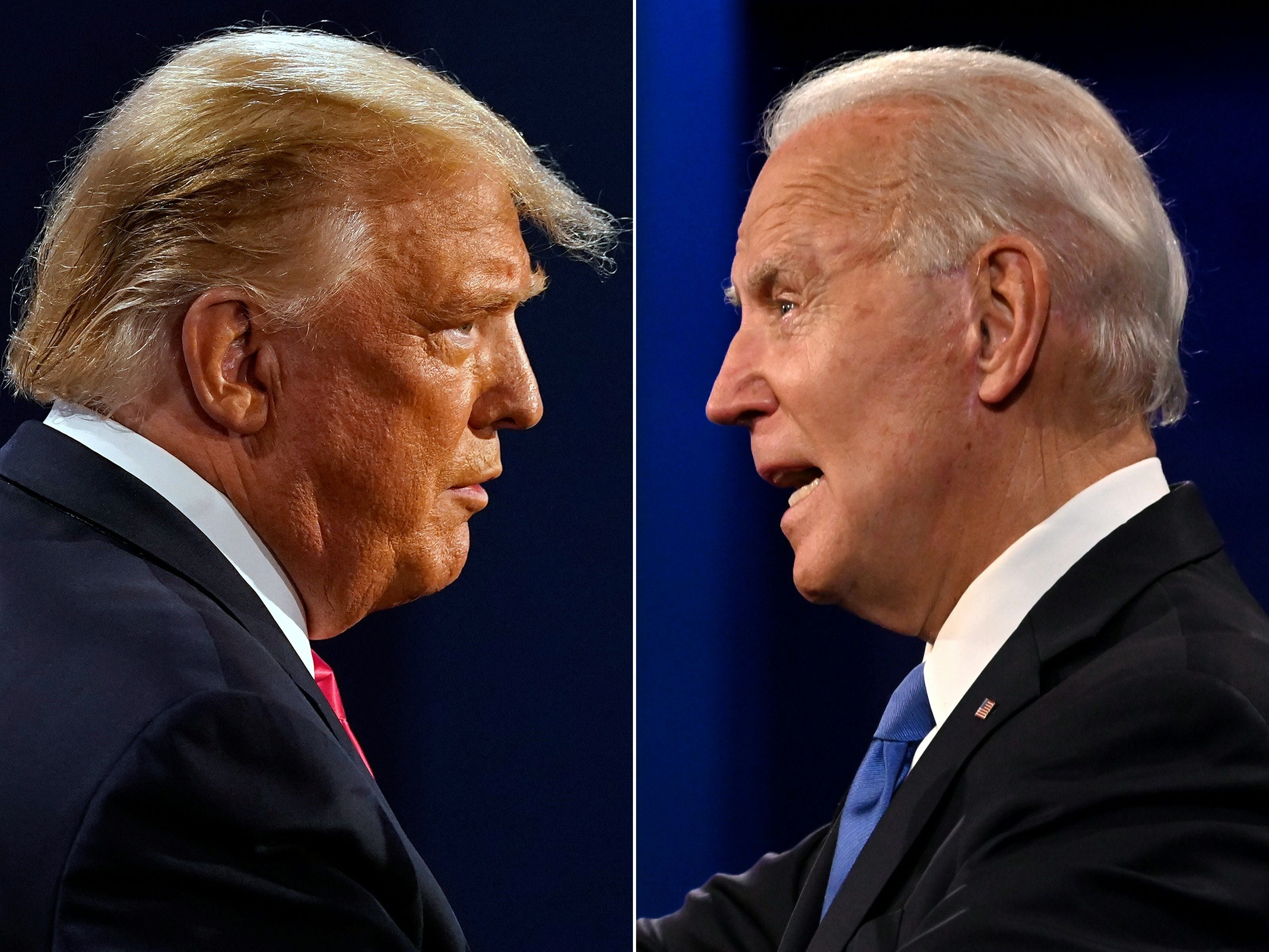 Joe Biden, right, will face a number of similar policy issues during his presidency as Donald Trump