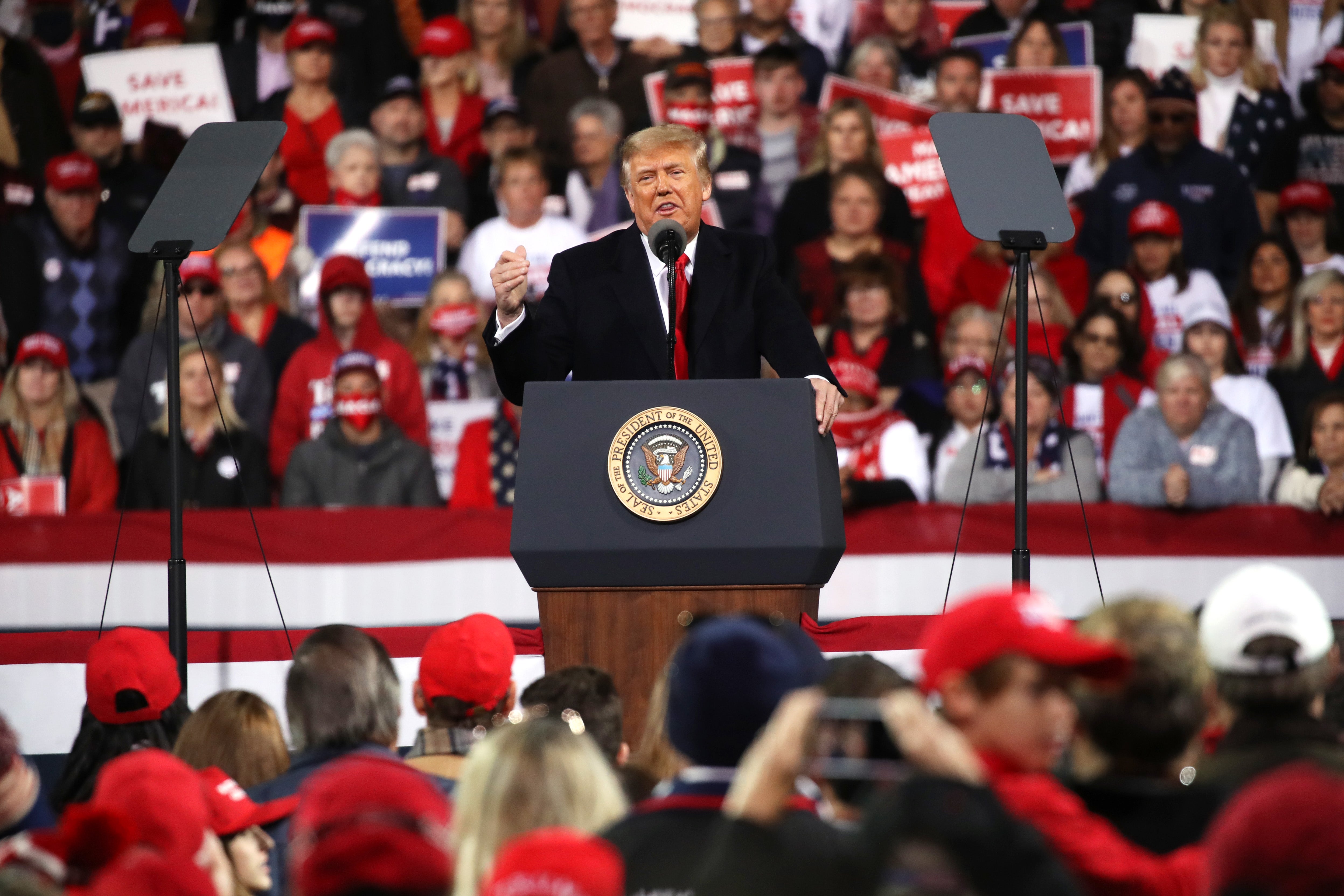 President Trump at a rally in Georgia