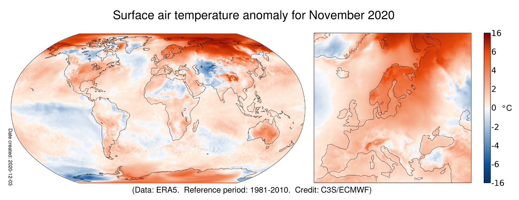 November 2020 was ‘exceptionally warm’, with sea ice at its second-lowest ever extent for the month