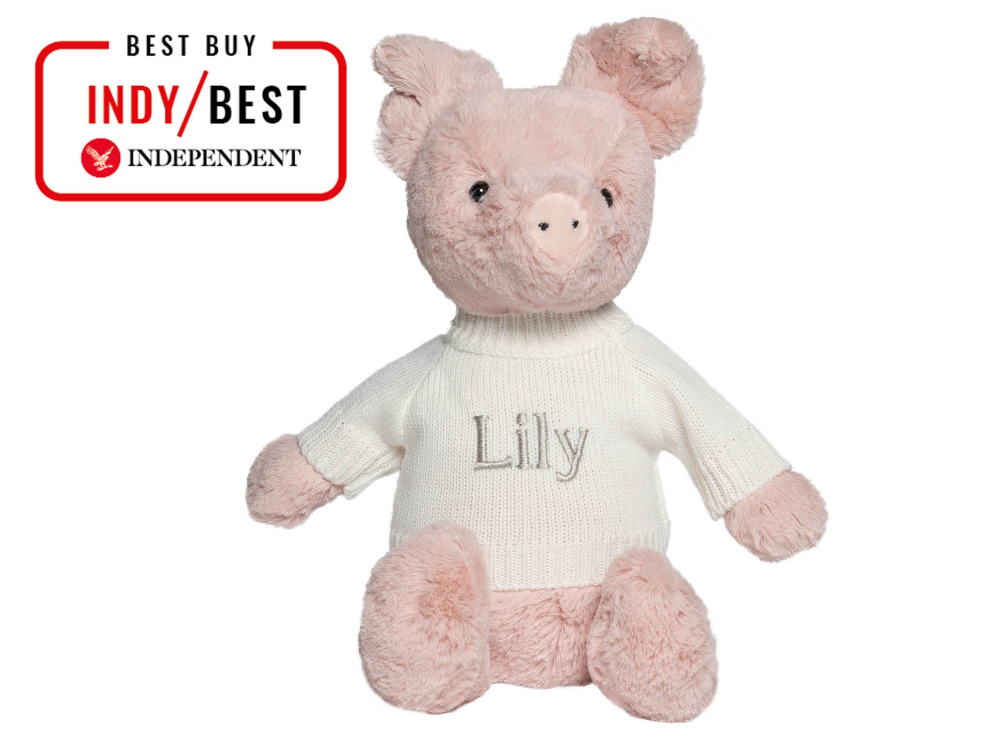 Best Buy IndyBest Personalised Jellycat bashful piglet soft toy, IndyBest, That’s Mine.jpg