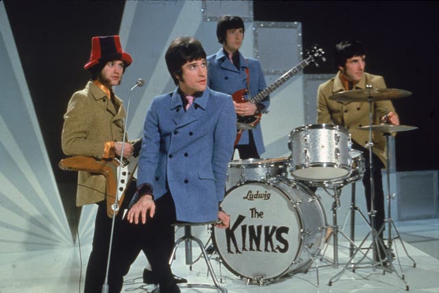 <p>The band’s original line-up (from left), Dave Davies, Ray Davies, Peter Quaife and Mick Avory, on the set of a television show in 1968. By the time ‘Lola’ was recorded, Quaife had been replaced by John Dalton</p>