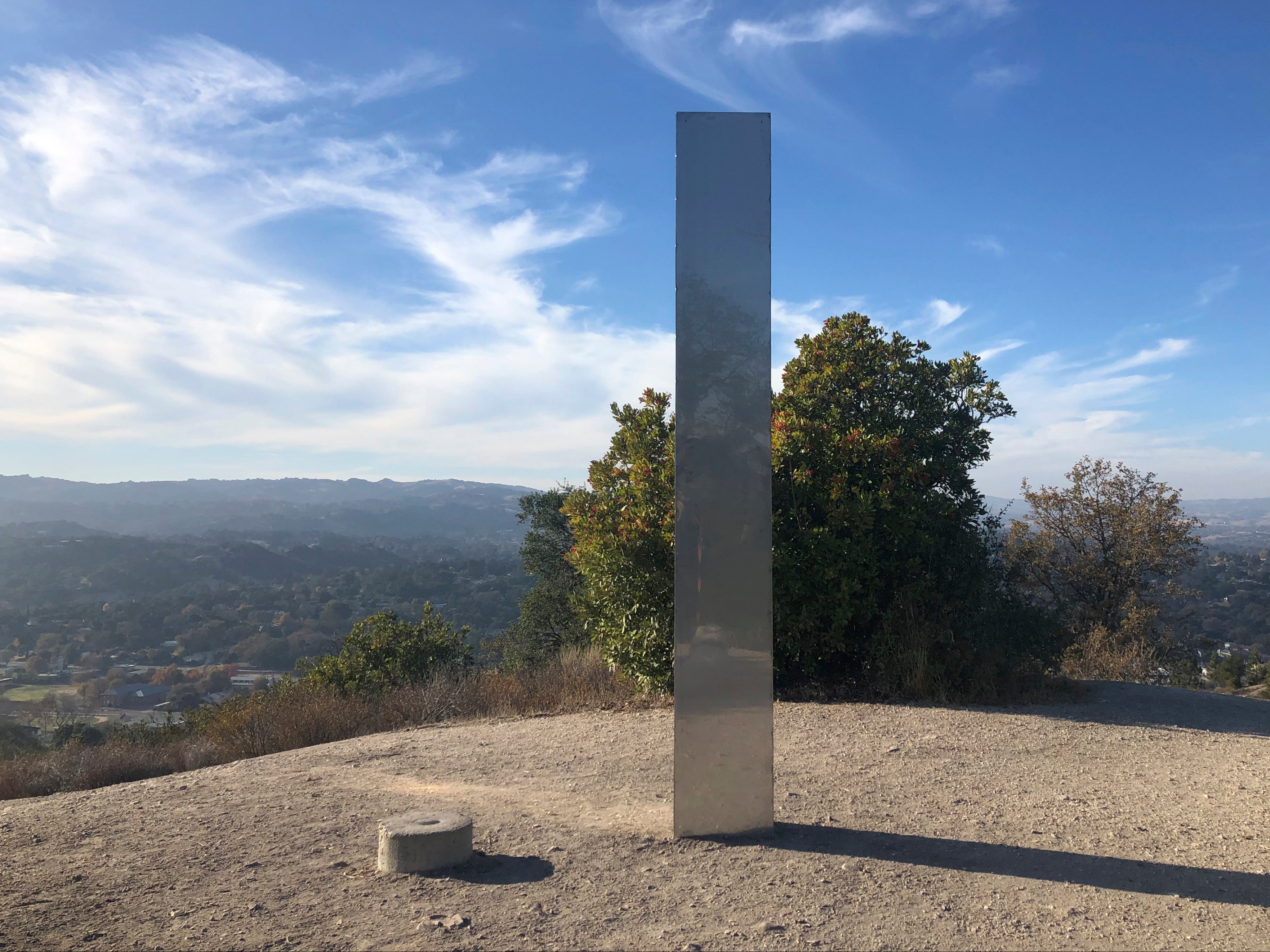 <p>A monolith stands on a Stadium Park hillside in Atascadero in California</p>