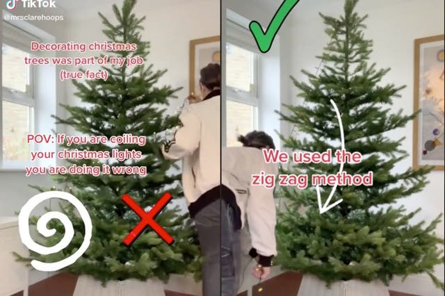 Viral TikToks say you should hang Christmas tree lights vertically 