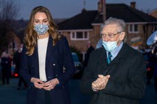 Kate Middleton meets pensioner she had phone calls to during lockdown