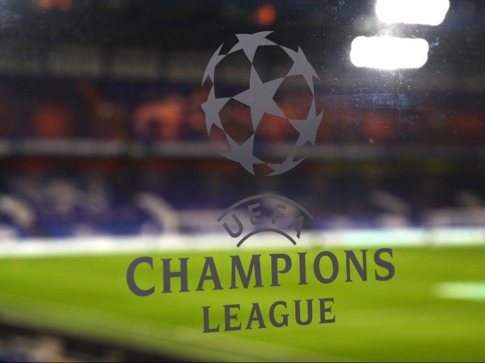 A general view of the Champions League logo