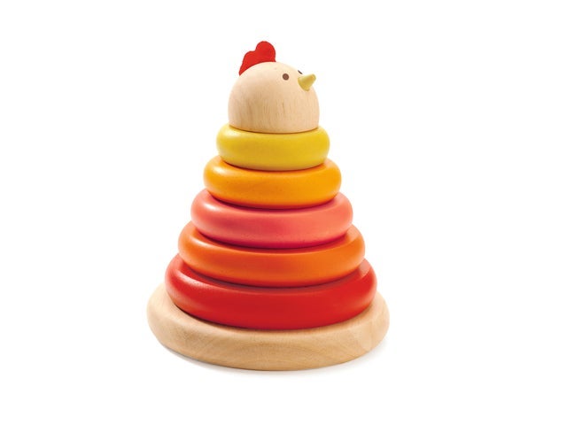 Your little one will learn and have fun with this colourful stacking toy