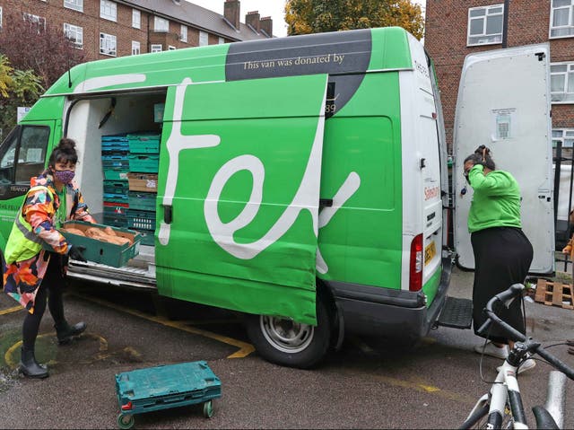 <p>The Felix Project van makes a delivery to the Concorde Youth Centre in Hackney</p>