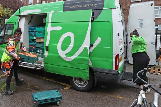 <p>The Felix Project van makes a delivery to the Concorde Youth Centre in Hackney</p>
