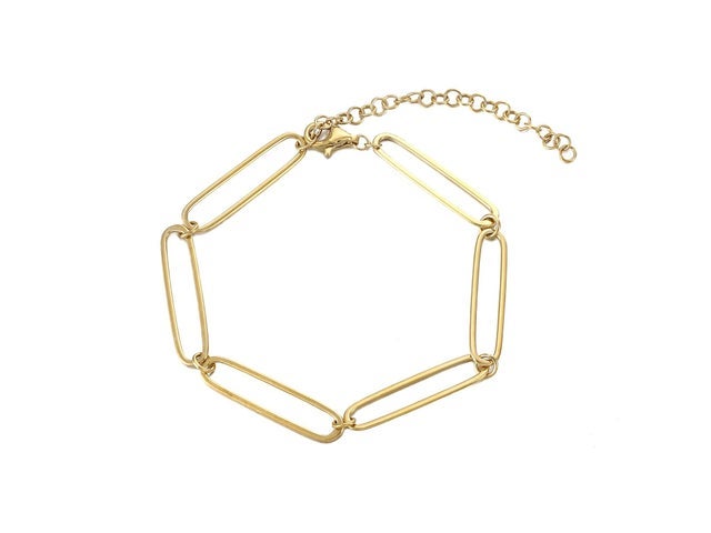 This delicate bracelet can be worn alone or layered