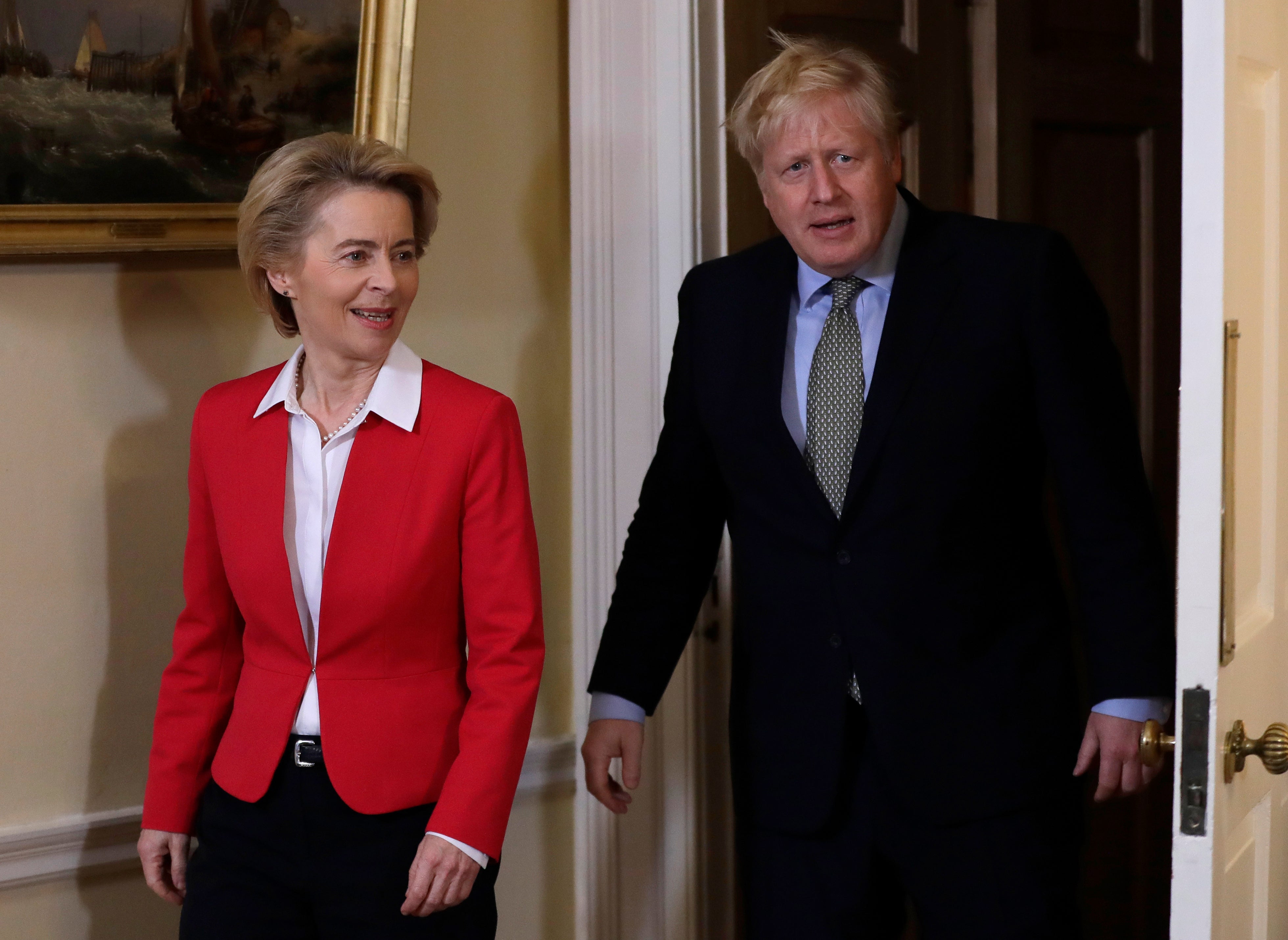 Ursula von der Leyen and Boris Johnson at a previous meeting
