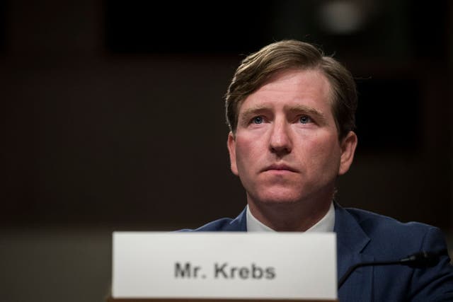 <p>Former CISA director Christopher Krebs testifies before Congress </p>