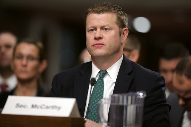 Army Secretary Ryan McCarthy testifies before the Senate Armed Services Committee in the Dirksen Senate Office Building on Capitol Hill on 03 December 2019 in Washington, DC