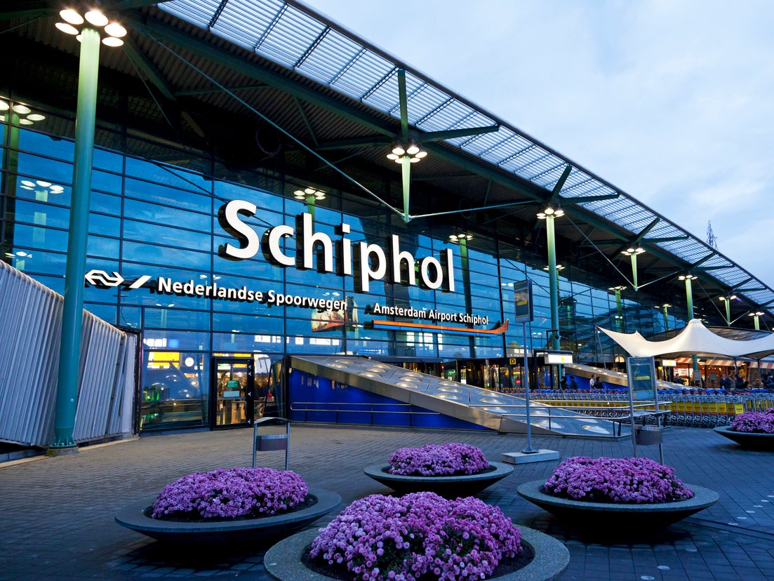 Changing places: Schiphol Airport outside Amsterdam