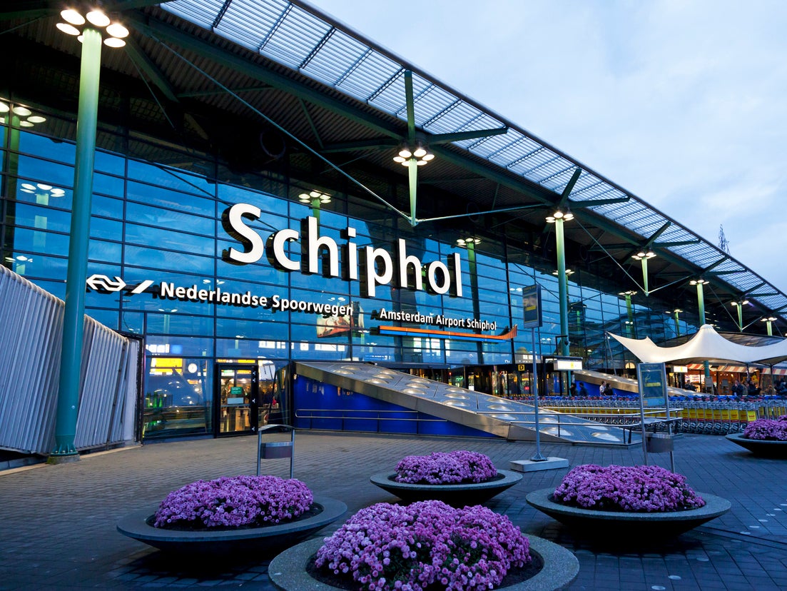 <p>Changing places: Schiphol Airport outside Amsterdam</p>