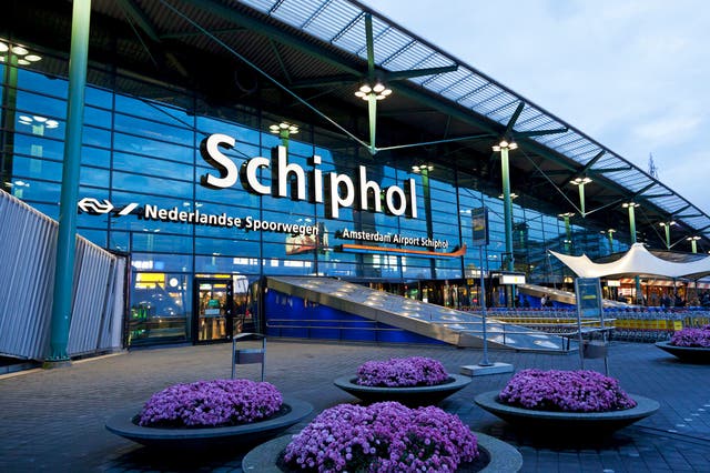 <p>Changing places: Schiphol Airport outside Amsterdam</p>