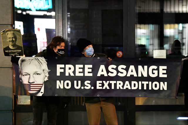 Mr Assange’s detention has triggered global demonstrations 