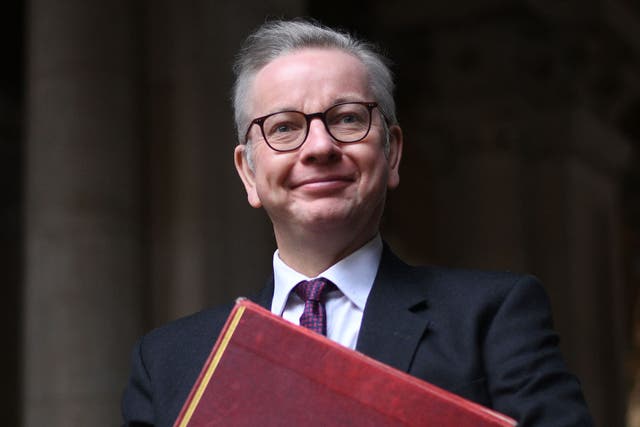 Michael Gove returns to Downing Street following a cabinet meeting on Tuesday