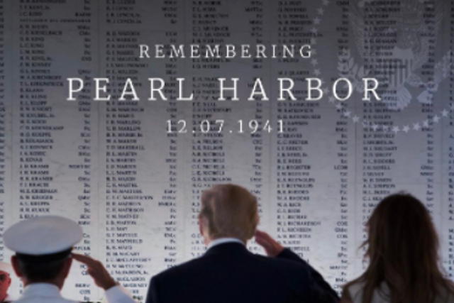 La publicación de Donald Trump en Instagram que marca el aniversario de Pearl Harbor fue señalada para decir que Joe Biden ganó las elecciones.