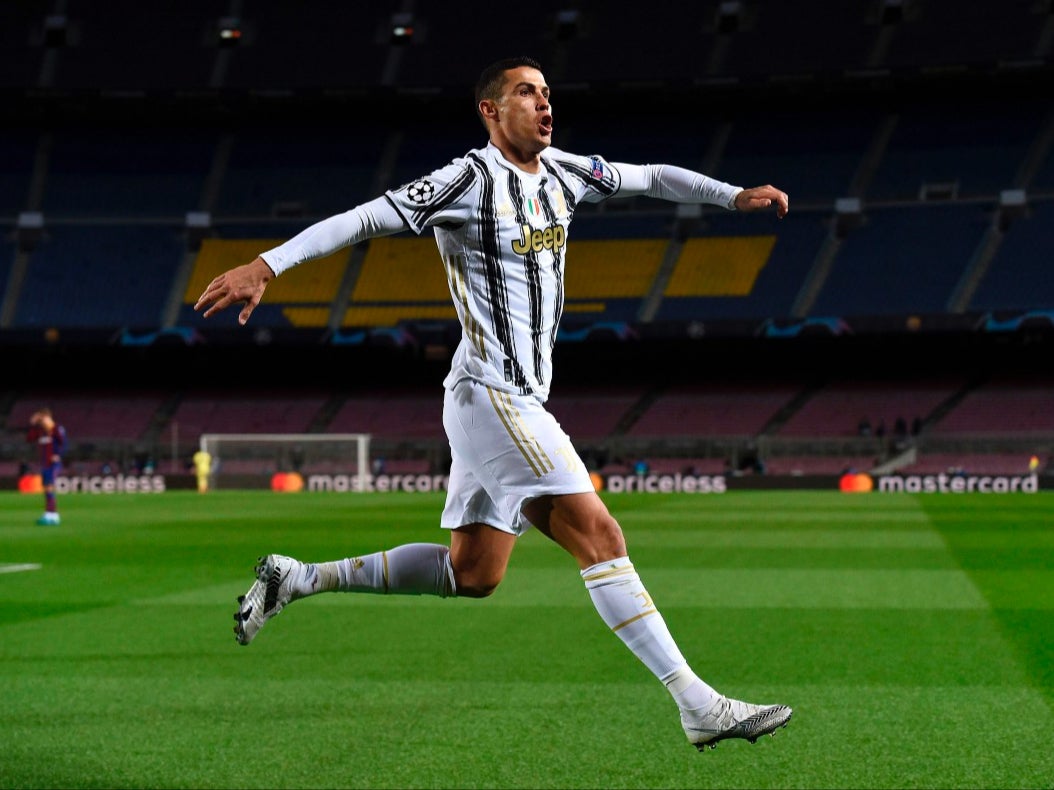 Cristiano Ronaldo celebrates scoring