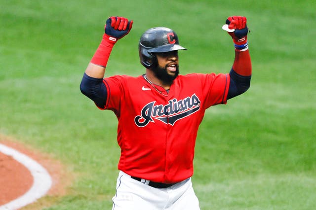 <p>Santana estuvo los últimos dos años con los Cleveland Indians</p>