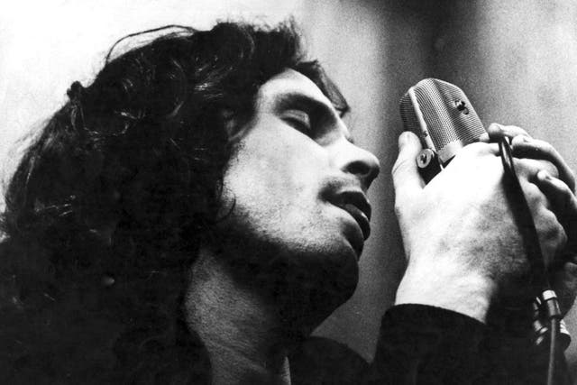 <p>Jim Morrison performing in 1968</p>