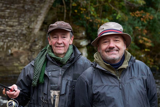 Paul Whitehouse and Bob Mortimer on the River Tees