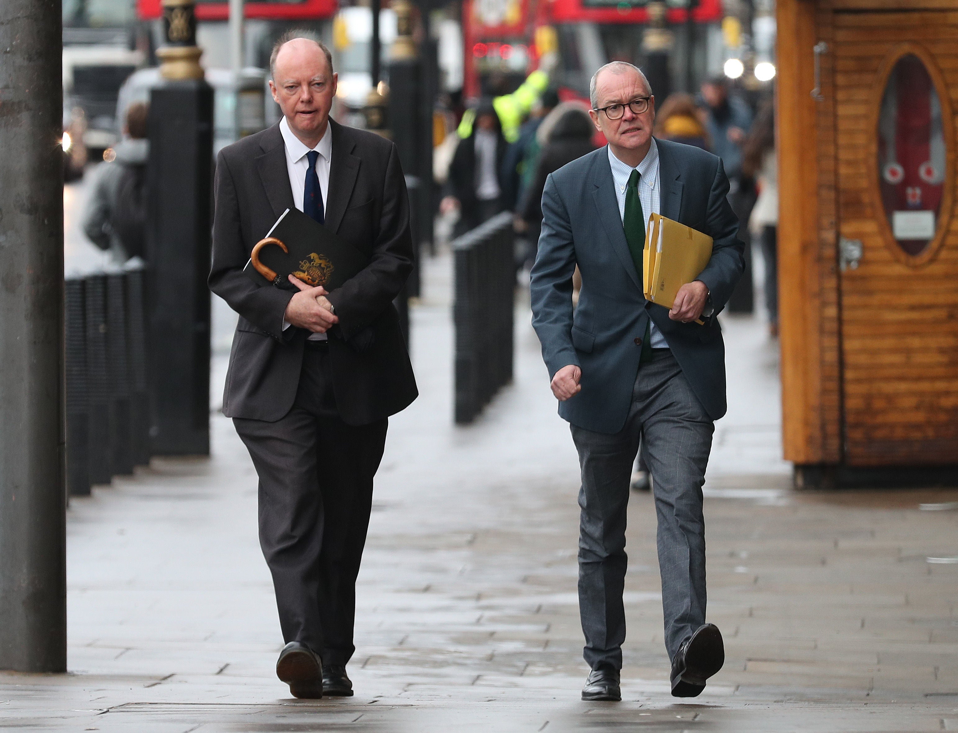 Whitty and Vallance in Westminster last year