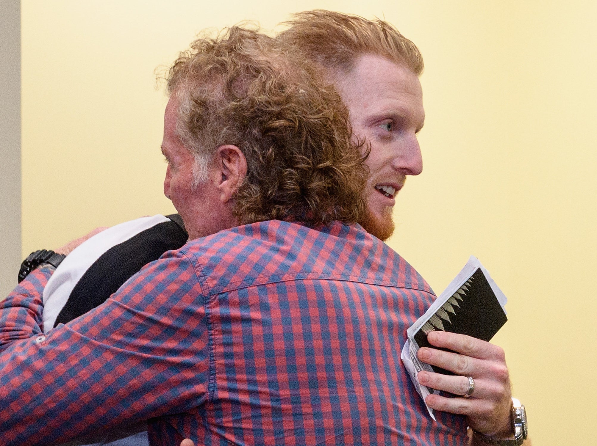 Ben Stokes with his father Ged in November 2017