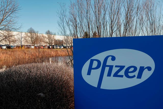 In this file photo taken on December 01, 2020, the Pfizer facility in Pleasant Prairie, Wisconsin, US