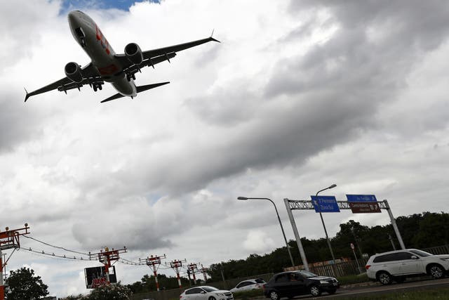 <p>A Boeing 737 Max airplane of Brazilian airline Gol prepares to land at Salgado Filho airport in Porto Alegre</p>