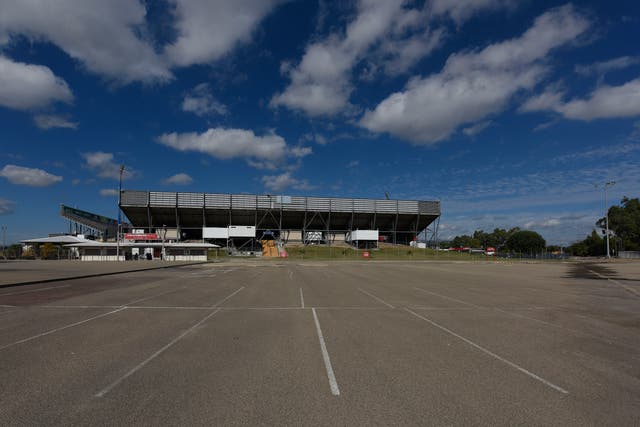 A general view of the  northern grandstand and carpark is seen at 1300 Smiles Stadium on June 12, 2016 in Townsville, Australia.