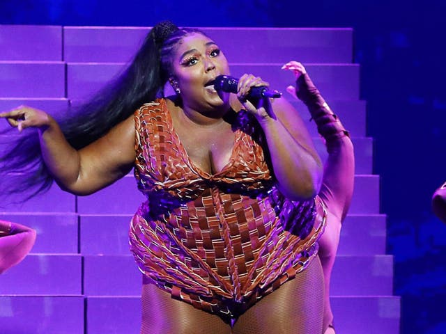 Lizzo performs at the 40th Brit Awards in 2020
