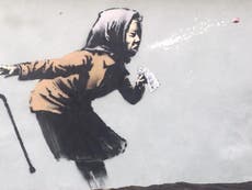 Graffiti of sneezing woman suspected to be Banksy’s appears in Bristol