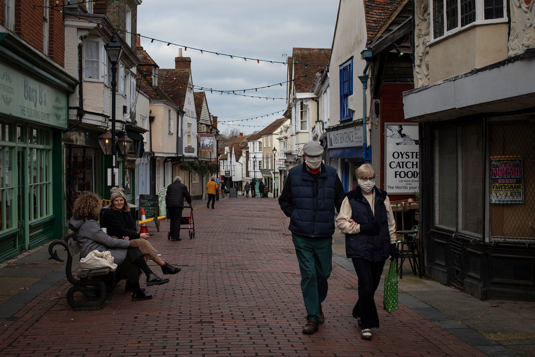 Faversham, in Kent, where Covid rates rocketed in early December