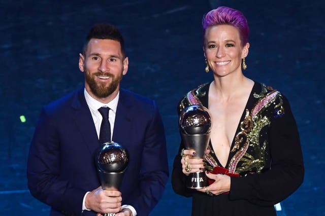 Lionel Messi y Megan Rapinoe