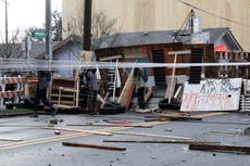Large Oregon eviction protest stretches into 3rd day