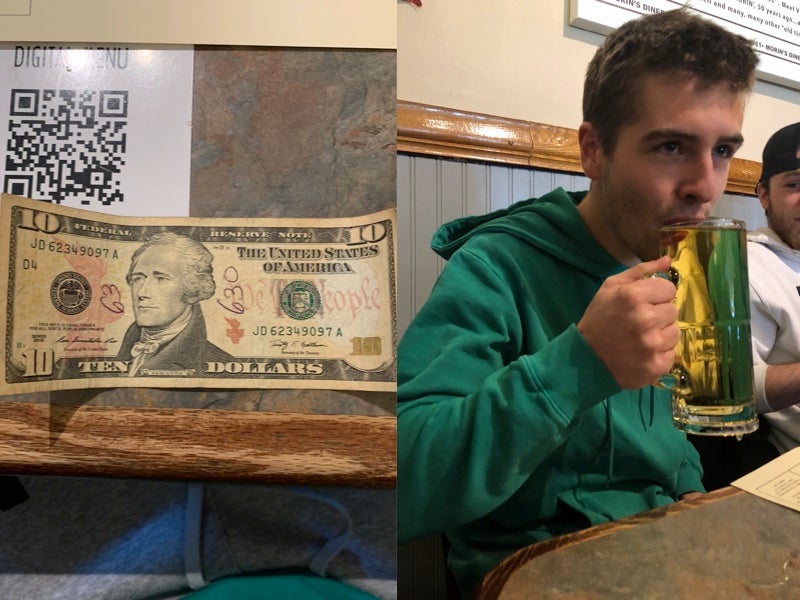 Man buys first legal beer with $10 left for him by late father